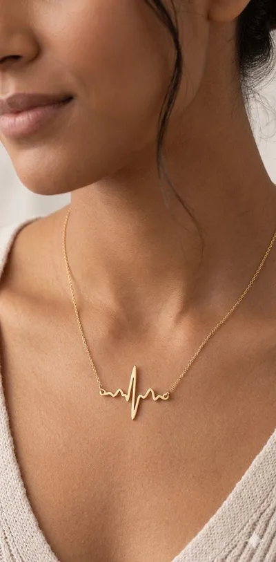 Heartbeat keepsake necklace